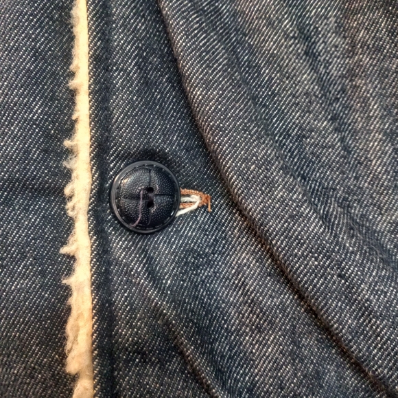 Vintage Sears Roebucks Denim Jacket Sherpa Lined Size 42 R western, - Picture 9 of 13